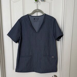 Figs Charcoal Scrub Top